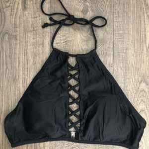 Black Criss Cross Bikini Top